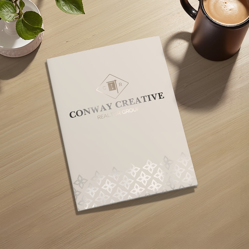 Presentation folders for a consulting firm.