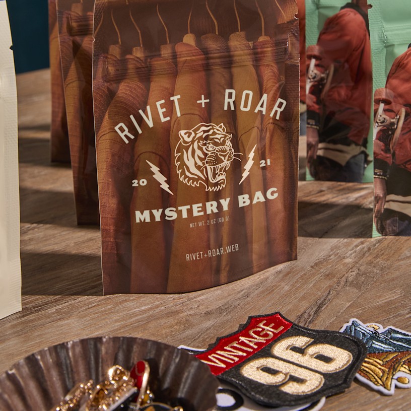 An image showing a subscription mystery product in a stand up pouch.