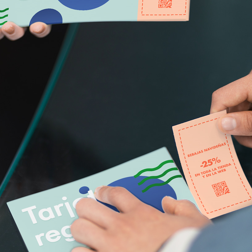 Impresión de tarjetas regalo