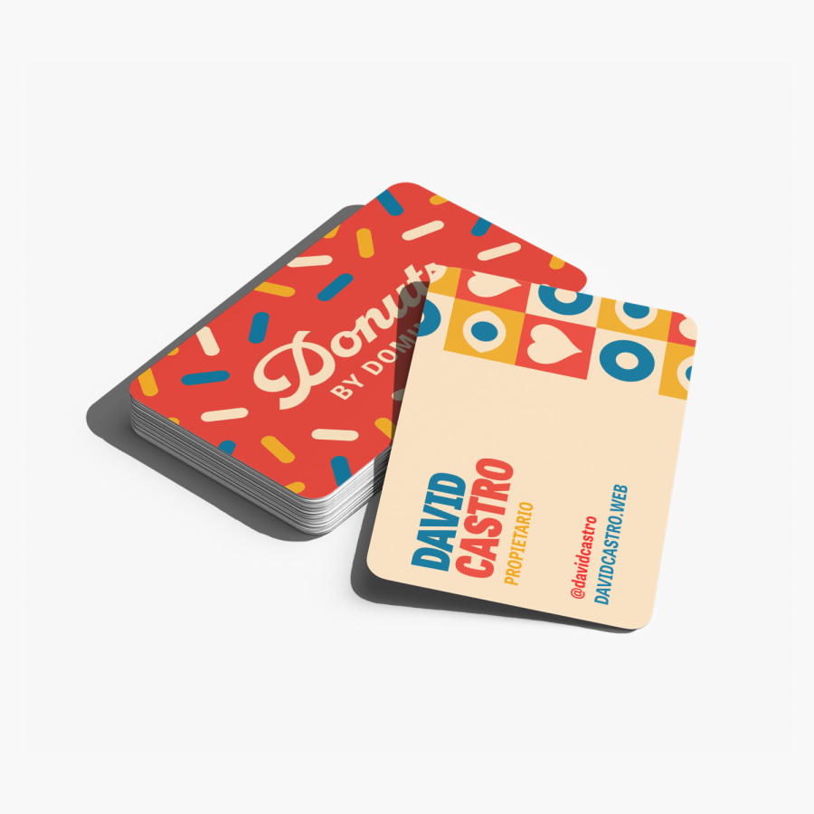 Tarjetas de visita con esquinas redondeadas