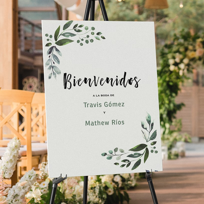 pvc-free board sign for weddings
