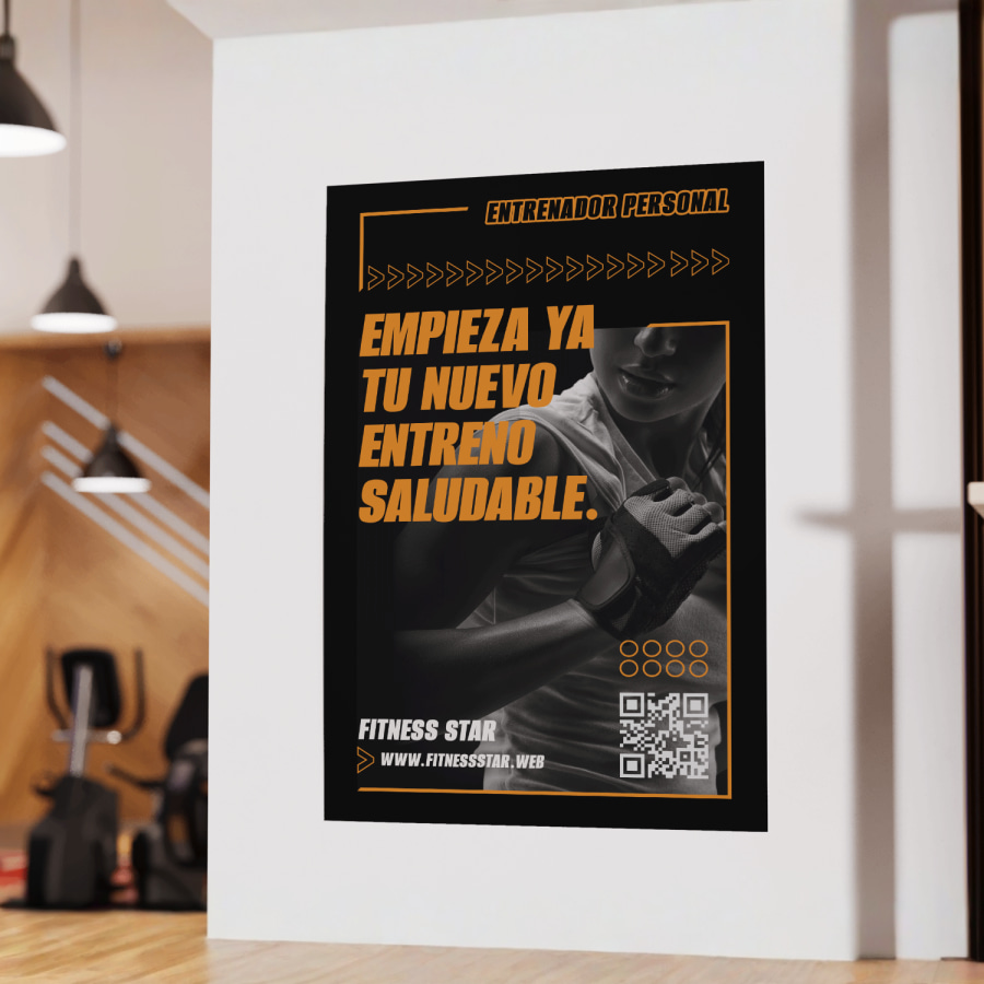 Un póster promocionando la prueba gratis de una clase de ejercicios.
