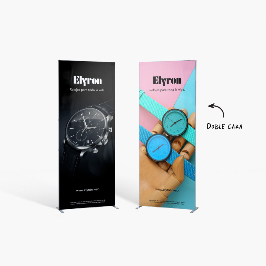 Una imagen muestra la impresión a dos caras de un gráfico con borde de silicona.