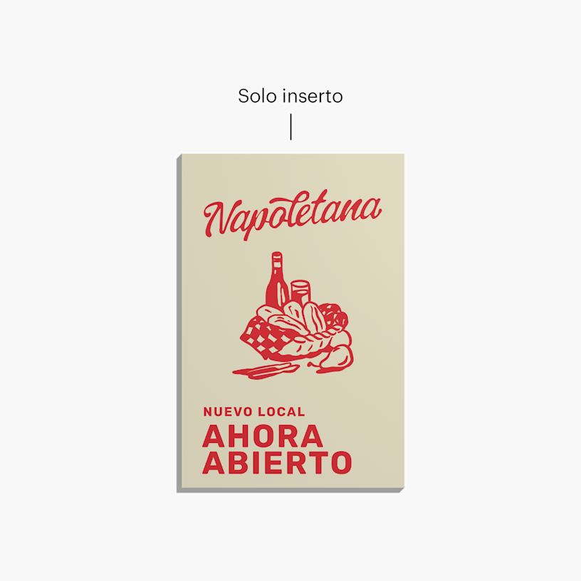 Un letrero Signicade® blanco que muestra la parte frontal y trasera. 