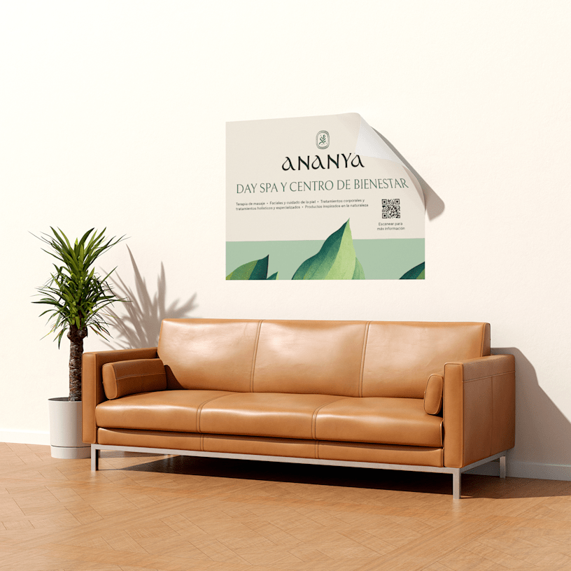 vinilo de pared para salón de uñas