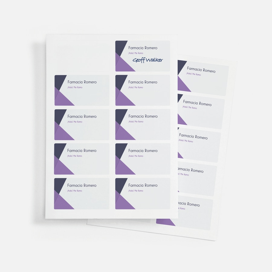 etiquetas para nombres personalizadas