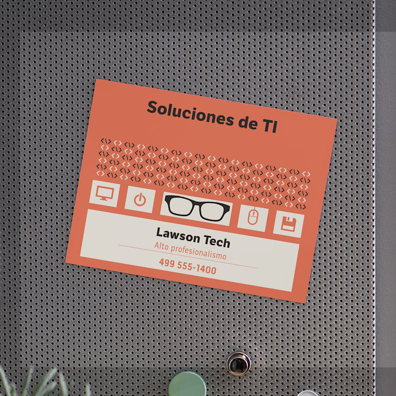 postal imantada color rojo