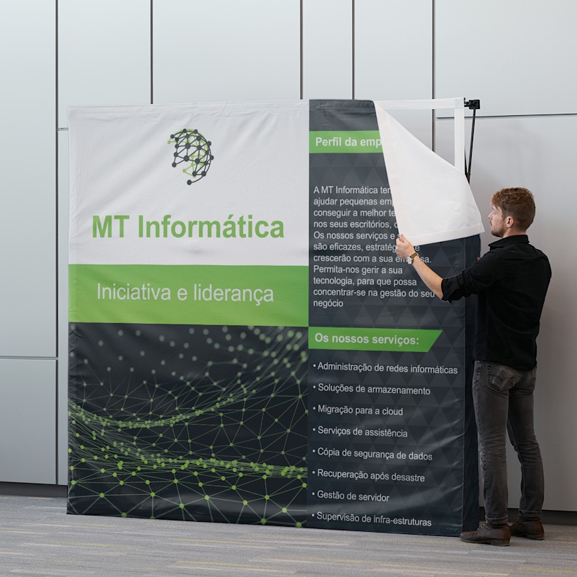 pop-up textiles para ferias comerciales