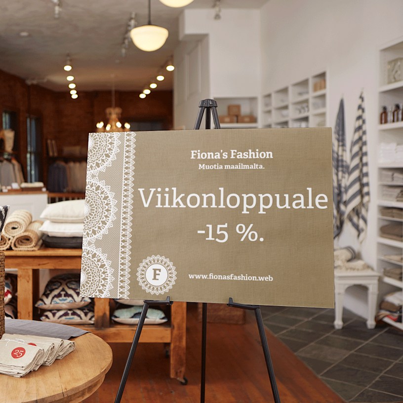 Esimerkki 1 valitusta tuotteesta