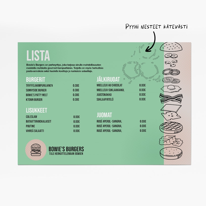 Esimerkki 3 valitusta tuotteesta