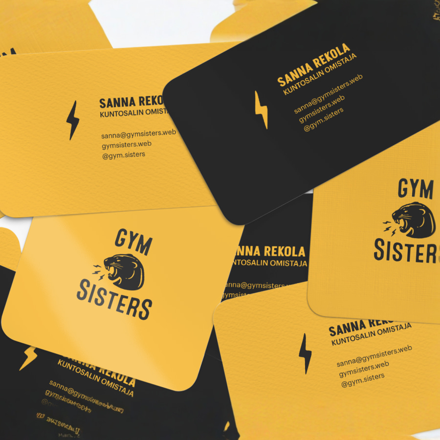 Käyntikortit pyöristetyillä kulmilla