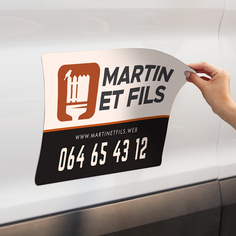 Plaques aimantées pour portière de voiture