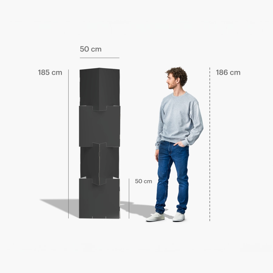 Totem 3 faces 185 cm 