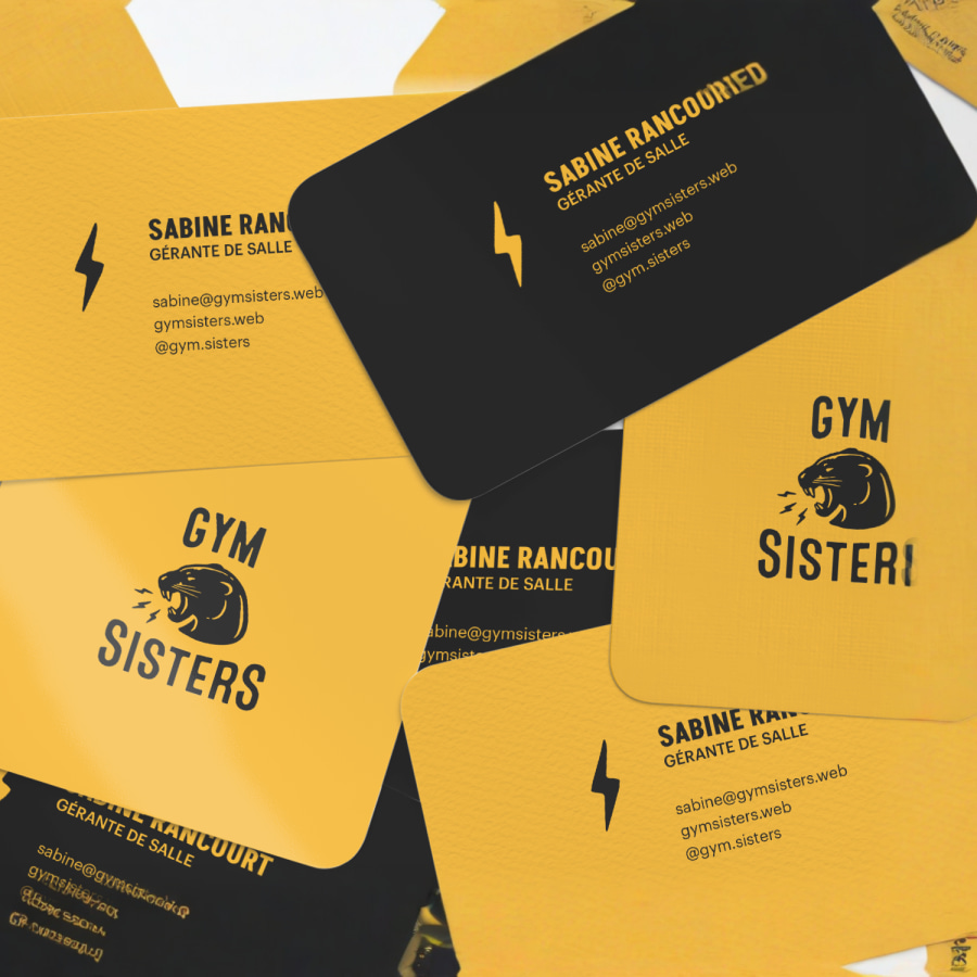 Cartes de visite aux coins arrondis