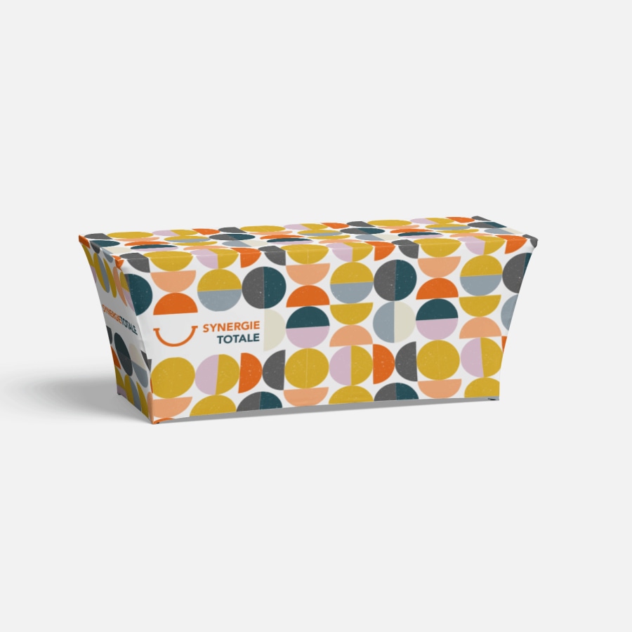 Nappe extensible faisant la promotion d’une entreprise. 