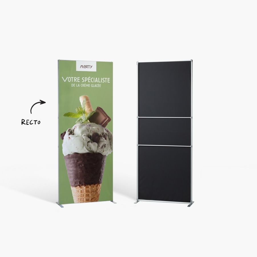 Une image montrant l’impression au recto de textiles tendus sur cadre avec jonc silicone.