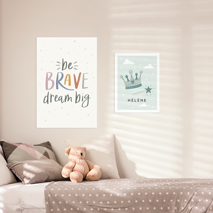 Deux affiches murales pour une chambre d’enfant. 
