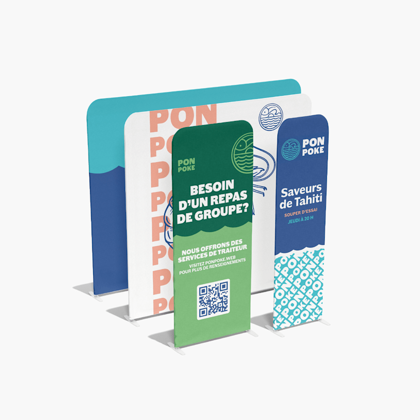 Banderole en tissu tendu