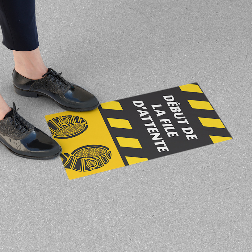 autocollants de plancher en vinyle pour entreprises