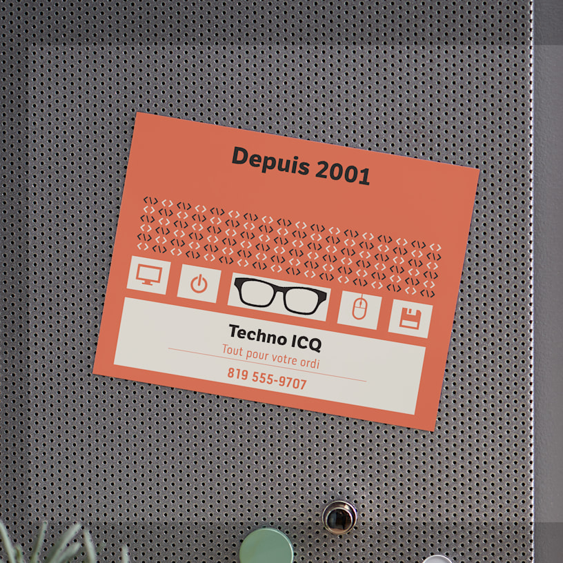 carte postale aimantée rouge