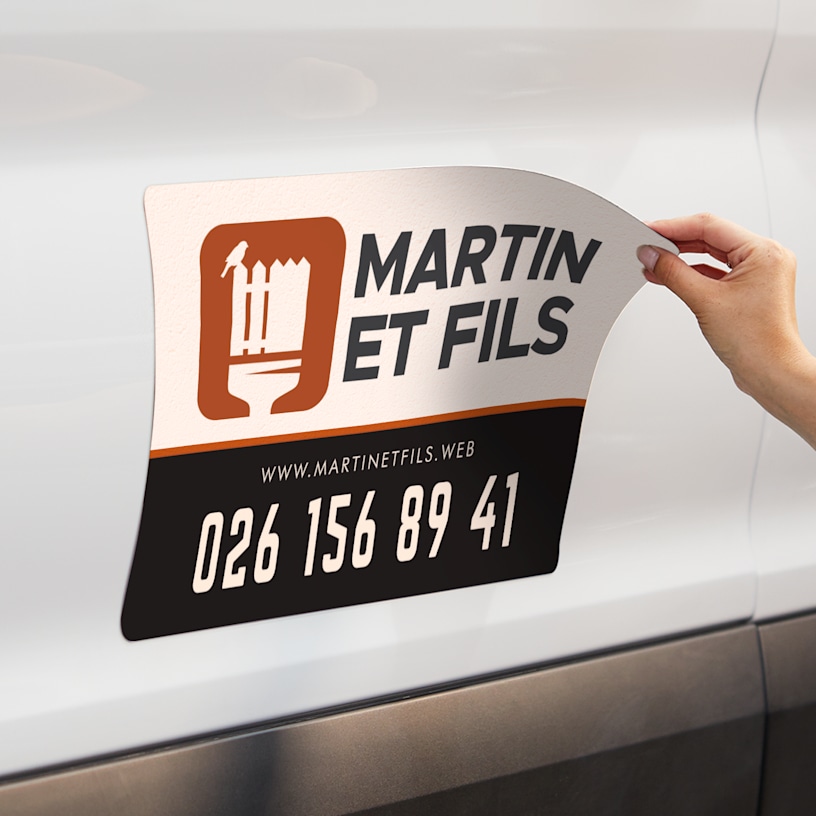 Plaques aimantées pour portière de voiture