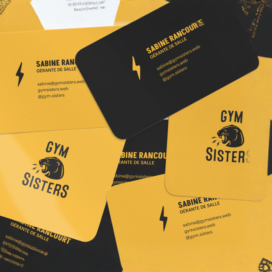 Cartes de visite aux coins arrondis