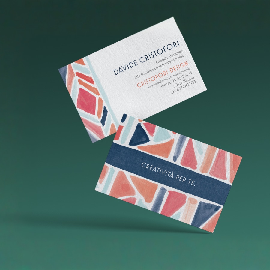 Biglietti da visita in cotone riciclato per una persona chiamata Jon David.