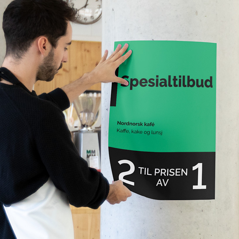 Trykking av selvklebende plakater