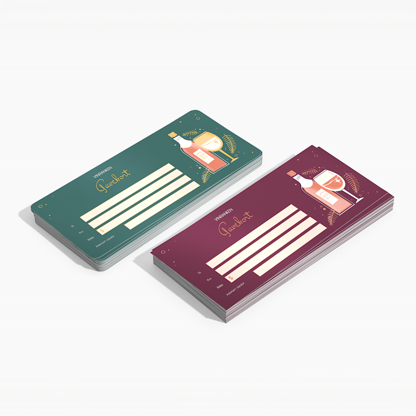 Trykking av gavekort