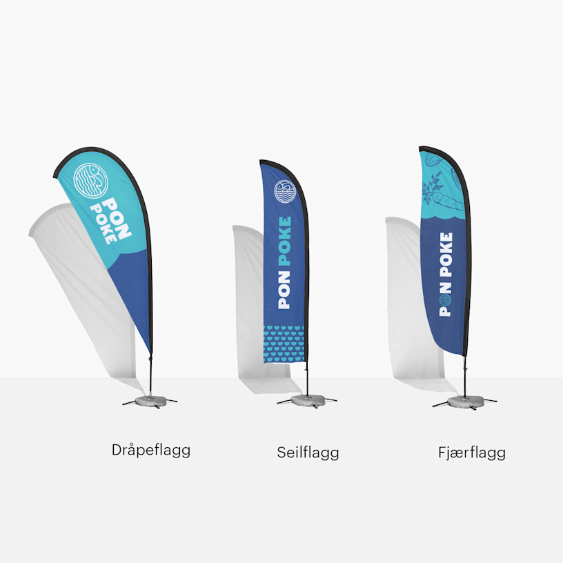 Fjærflagg, seilflagg, dråpeflagg