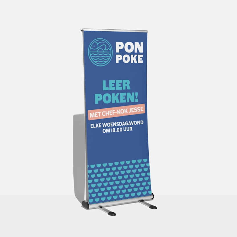 Outdoor roll-up banner