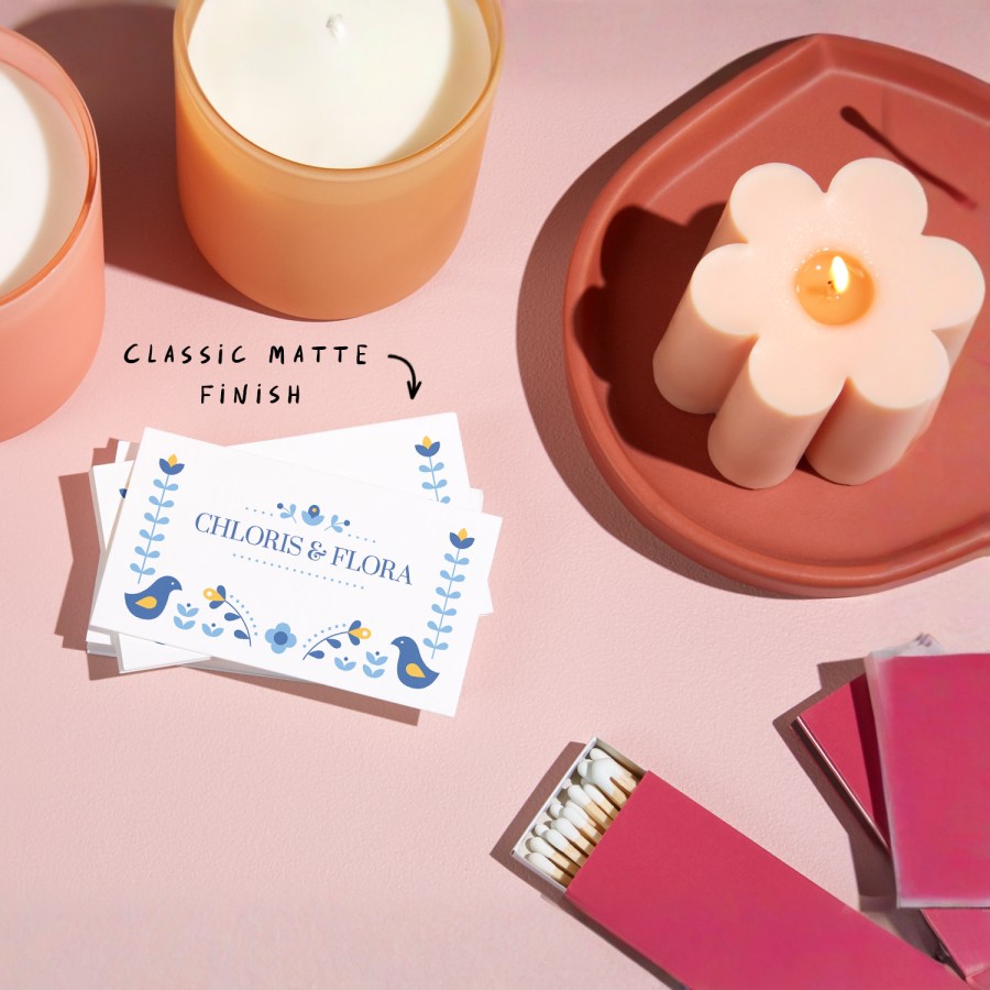 Matte finish business cards