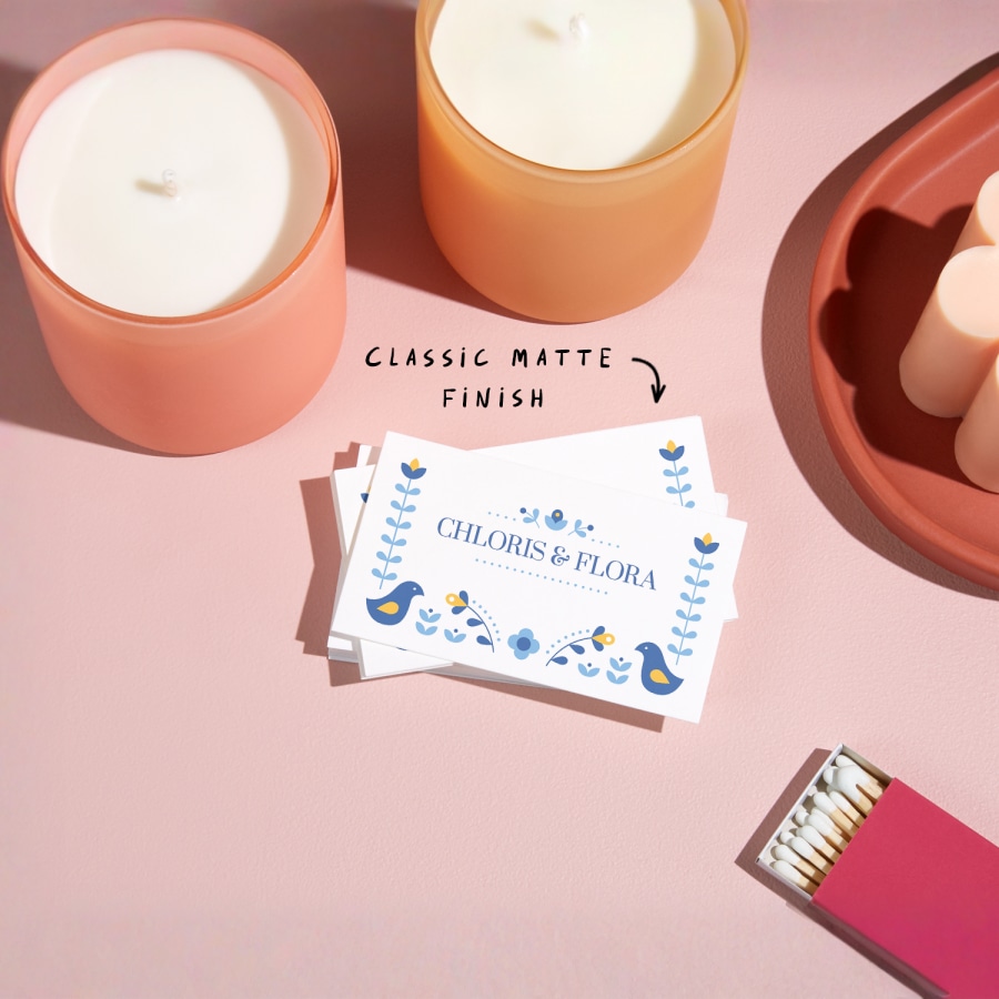 Matte finish business cards