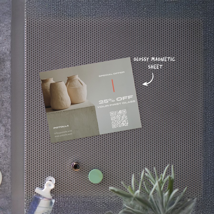 Magnetic postcard printing