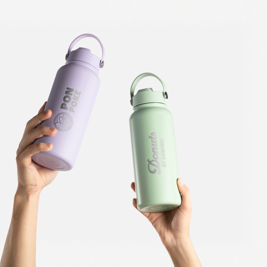 insulated water bottle with straw