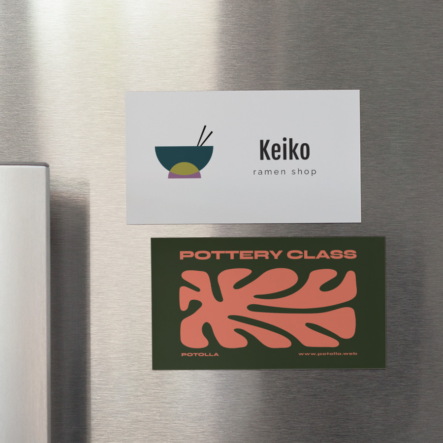 Magnetic business cards