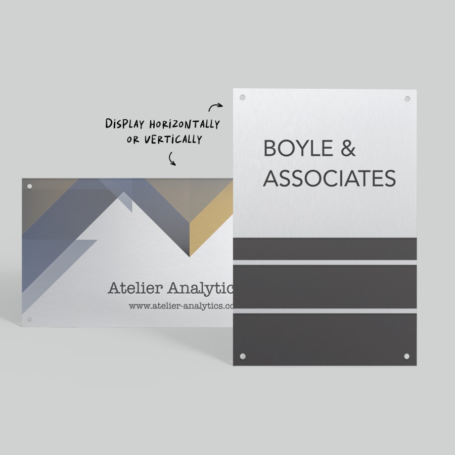 Custom aluminium signs