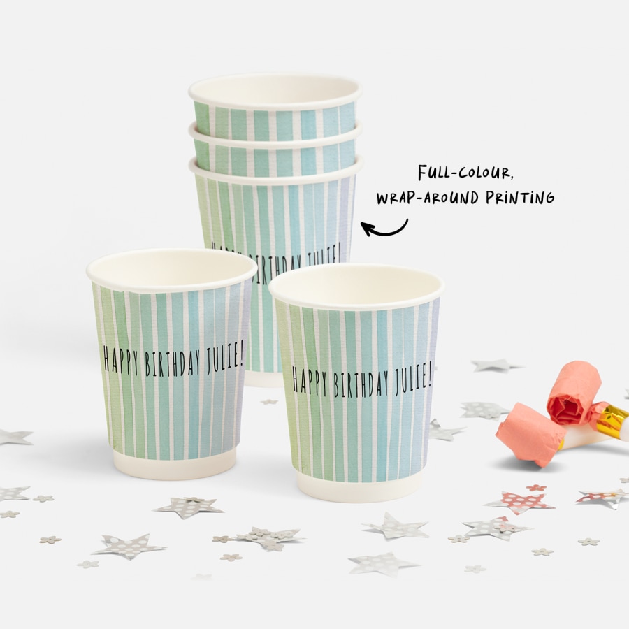 personalized disposable coffee cups
