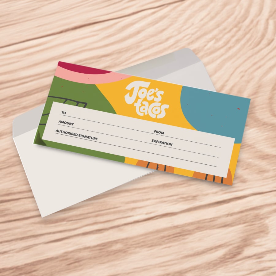 Business gift certificate