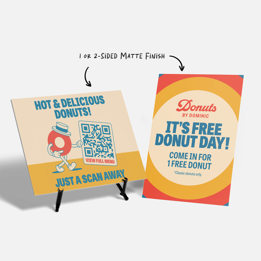 large cardboard signs