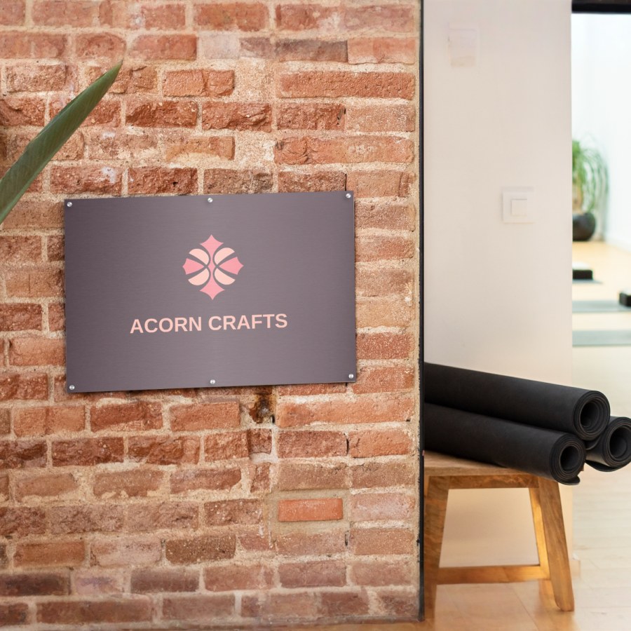 Brushed aluminium signs