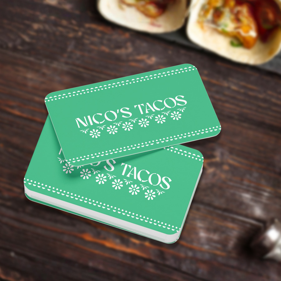 Rounded corners business cards