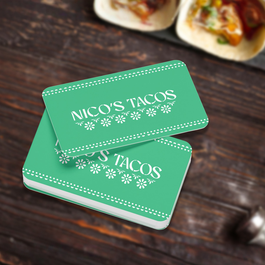 Rounded corners business cards