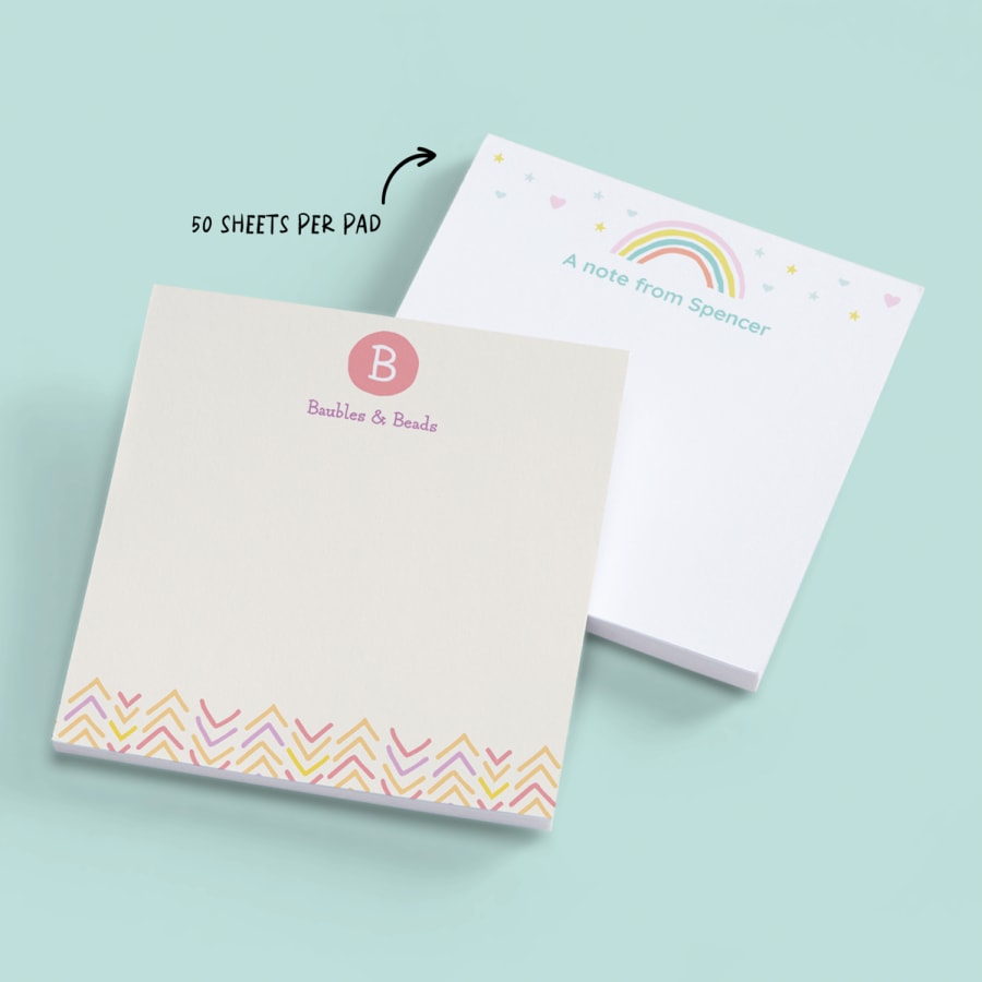 Printed sticky notes