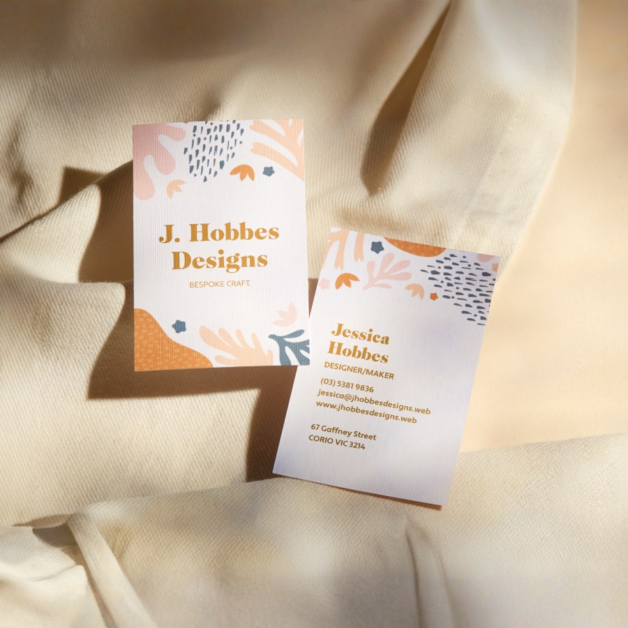Linen paper business cards