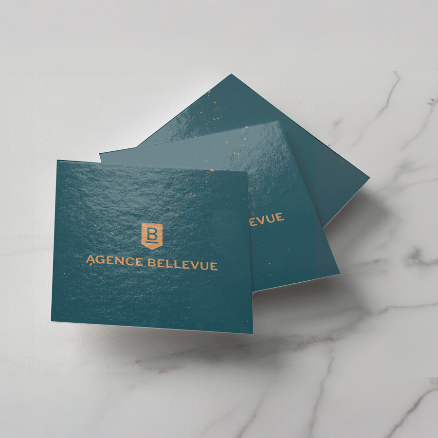 Gloss laminated business cards