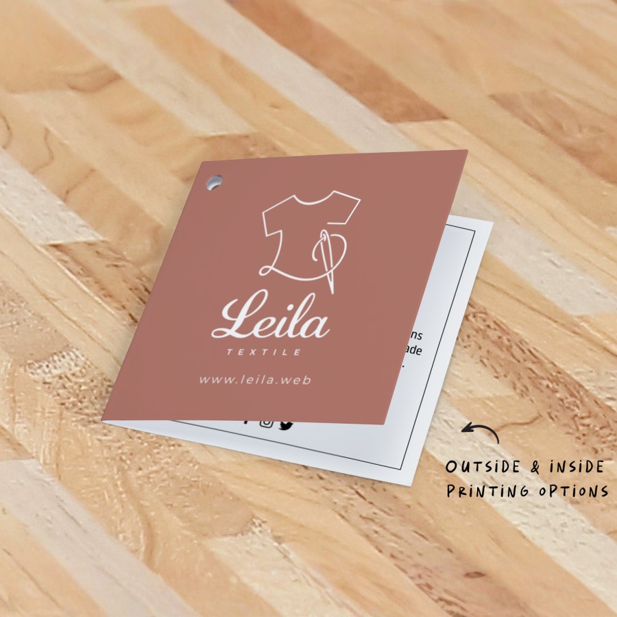 custom folded hang tags