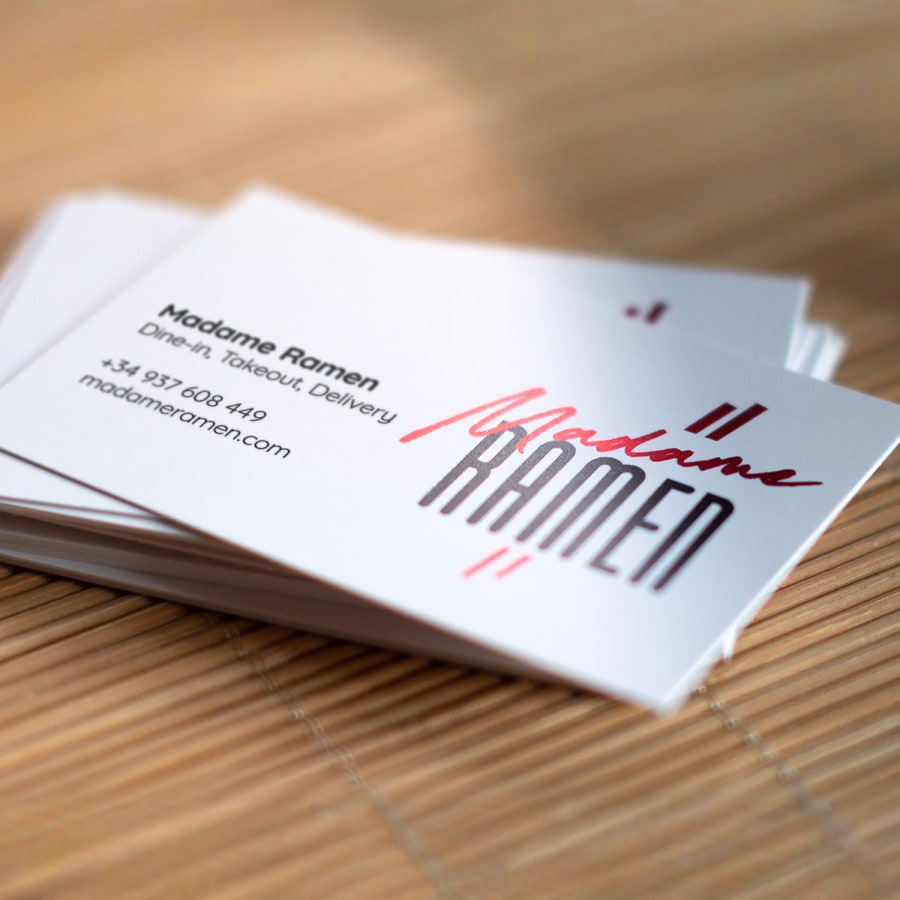 Metallic business cards 