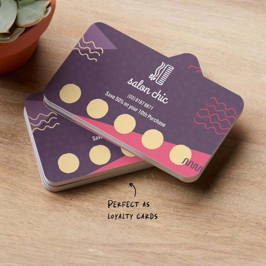 Business card rounded corners template