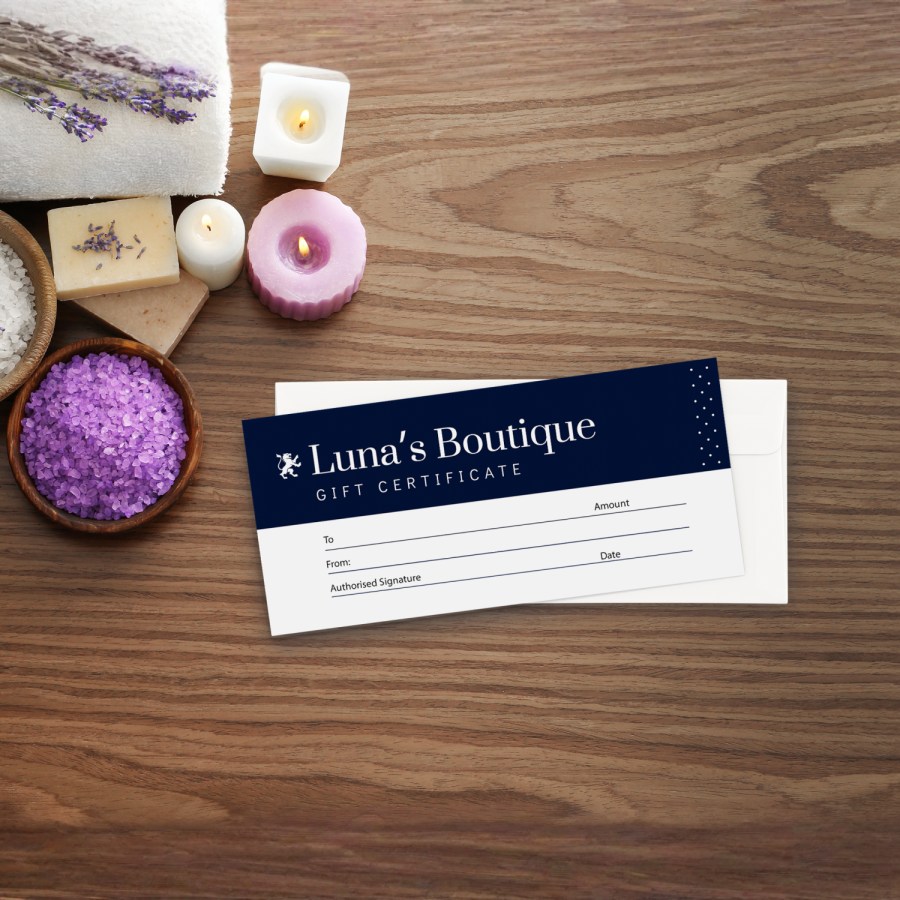 Printable gift certificates